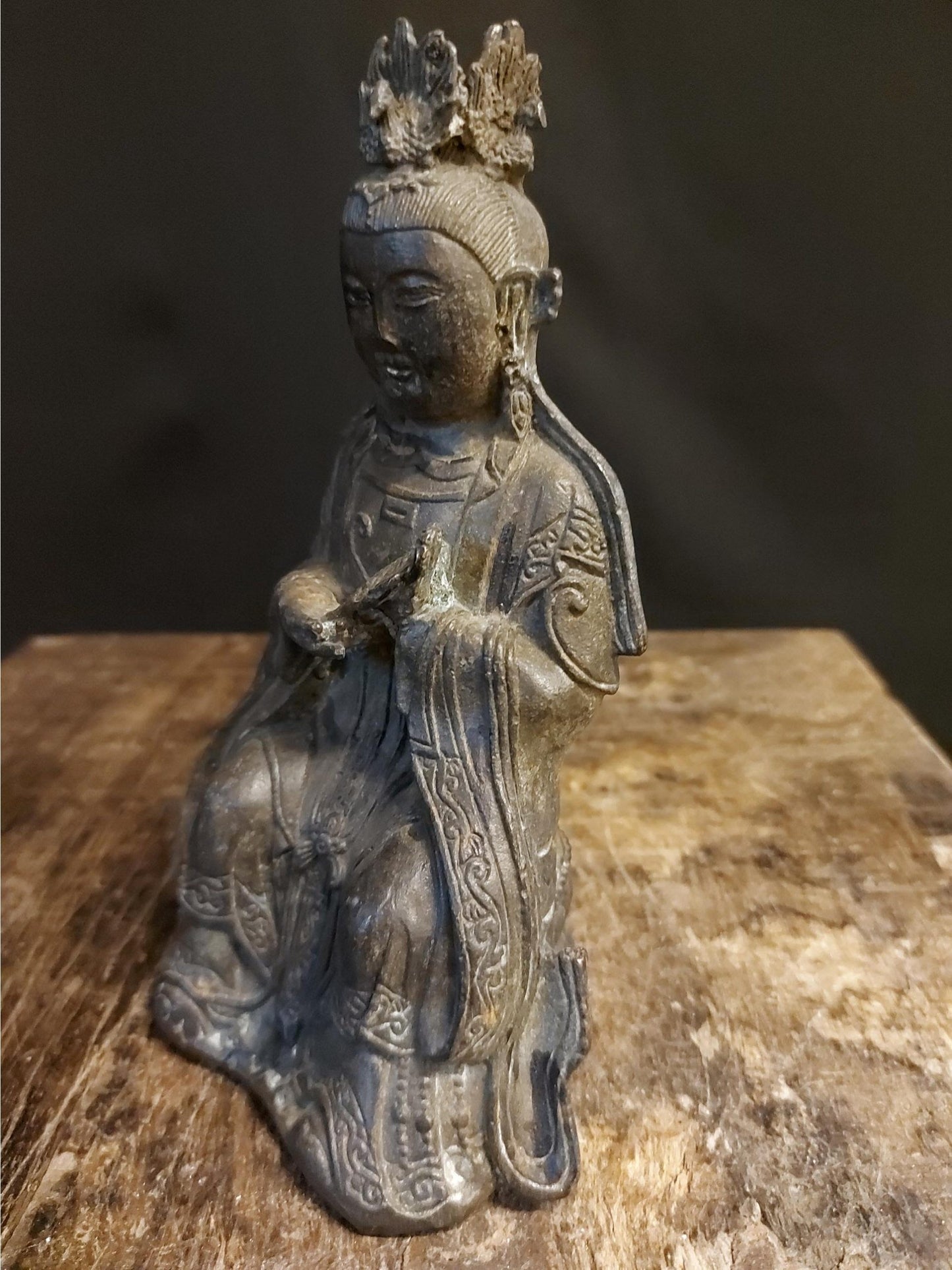 Bronzen boeddha uit China - Rootz Gallery