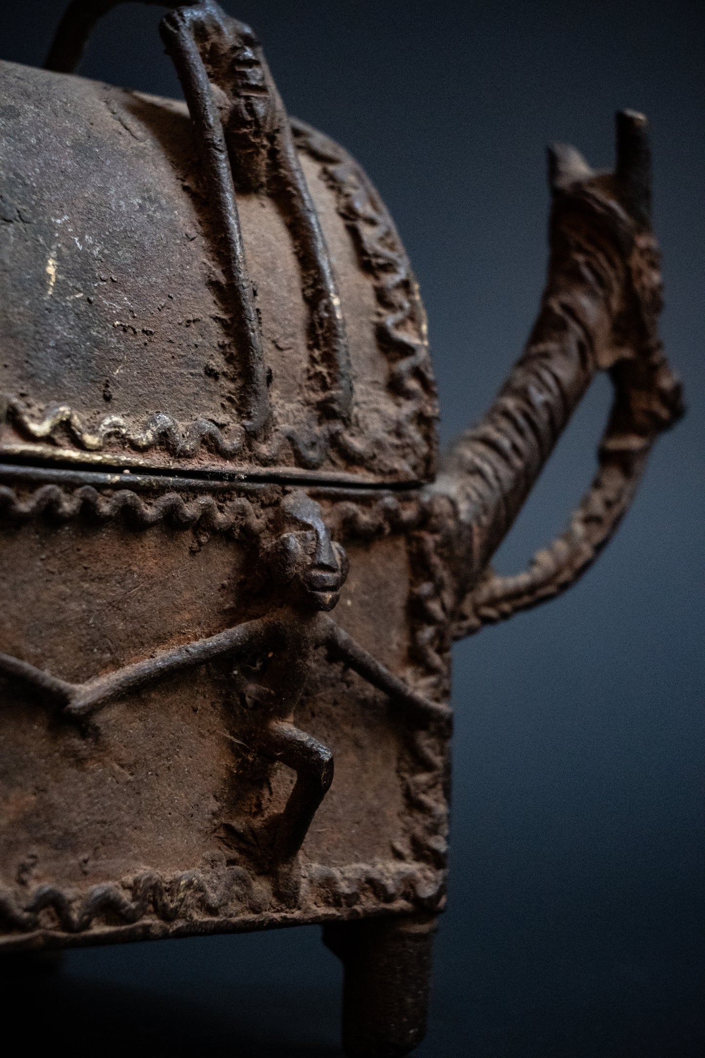 Bronzen Dogon box uit Mali