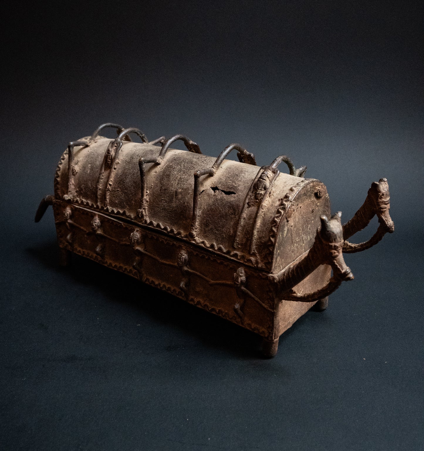 Bronzen Dogon box uit Mali