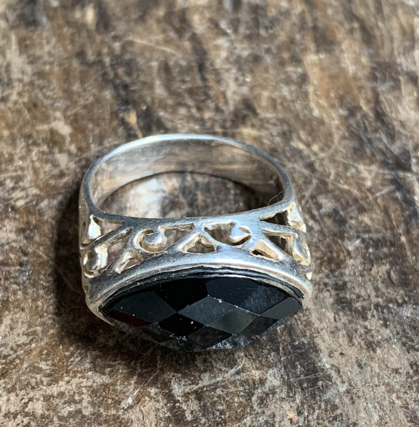 Zilveren ring 925 - onyx - Rootz Gallery