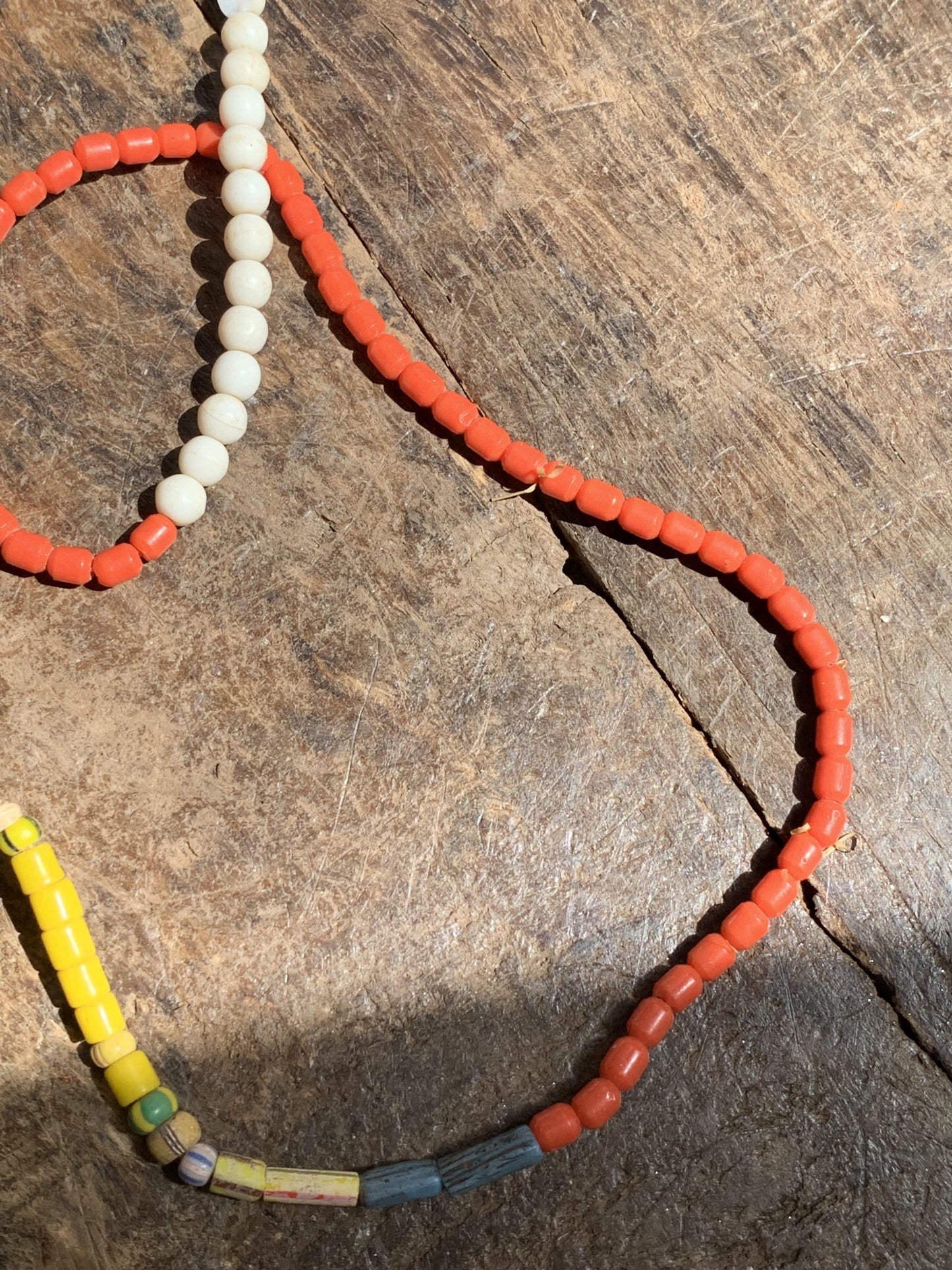 Vintage handelskralen ketting uit Ghana multicolor - Rootz Gallery
