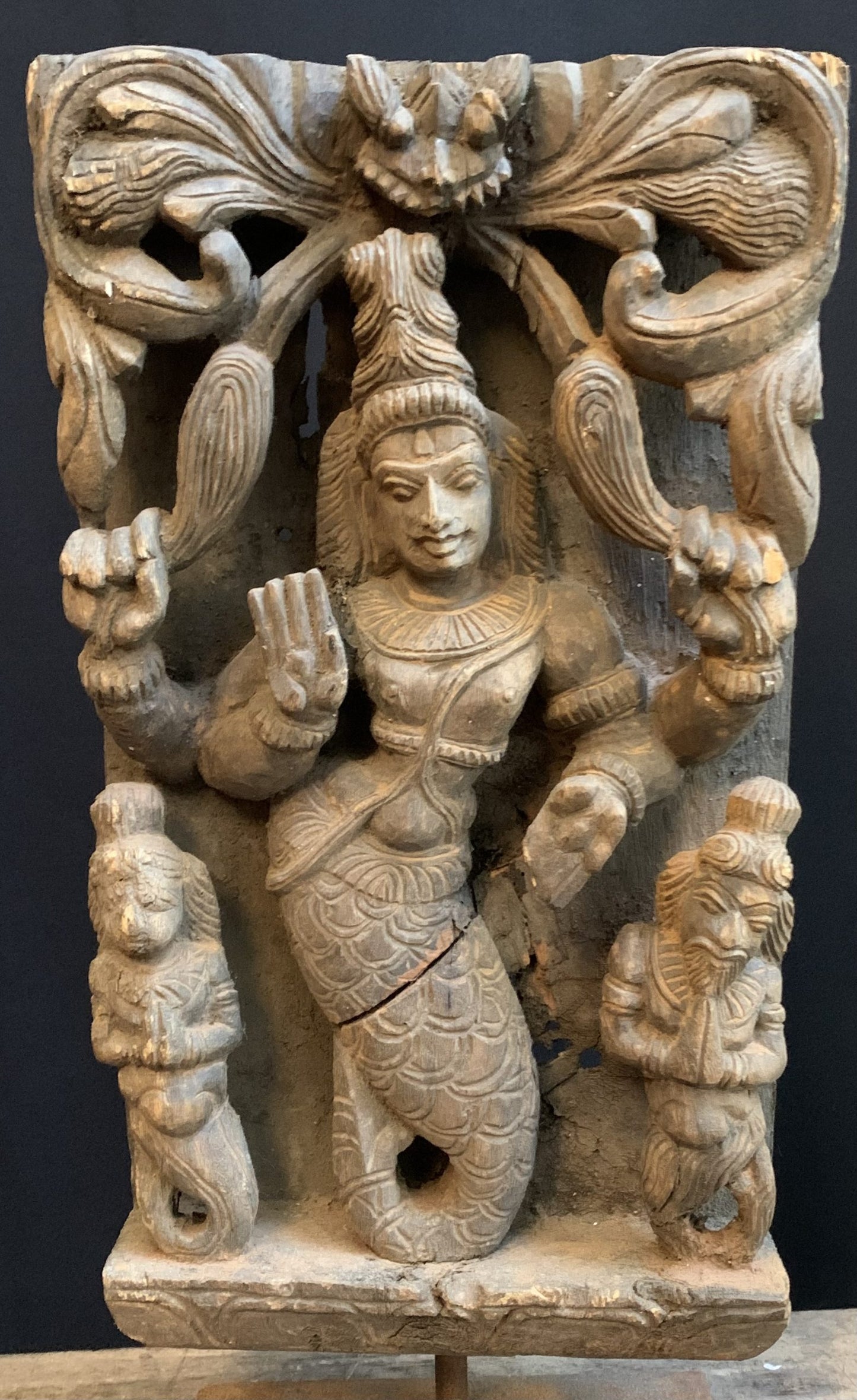 Panneau de temple du Népal du XIXe siècle