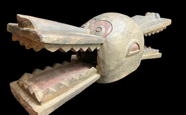 Janus krokodilmasker van de Senufo uit Ivoorkust