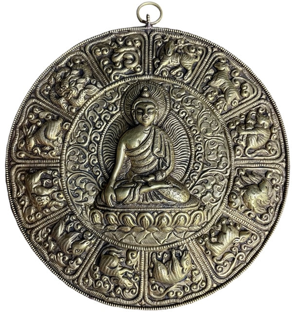 Mandala met boeddha en chinese dierenriem uit Nepal