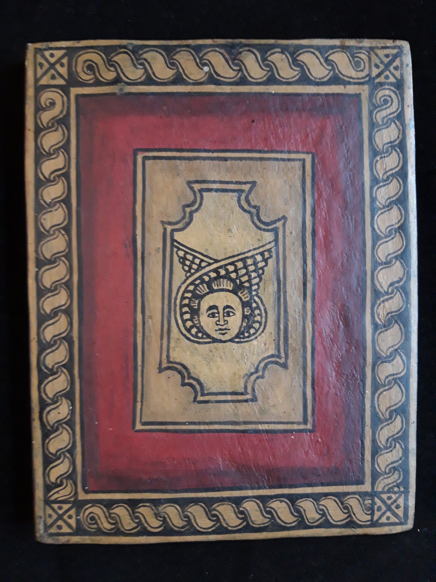 Tweeluik ikoon uit Ethiopië (Christus aan het kruis) - Rootz Gallery