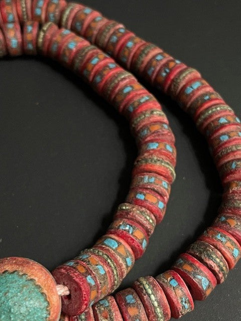 Kapala mala uit Nepal - rood
