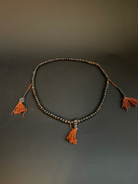 Lange ketting uit Nepal - donkerbruin