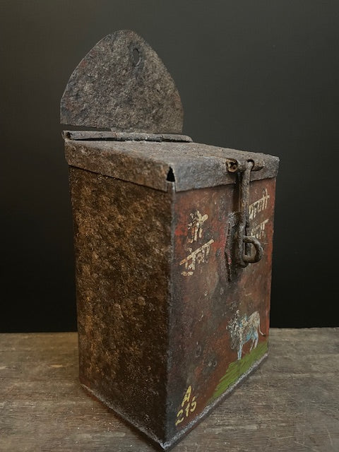Boîte de dons Nandi vintage d'Inde