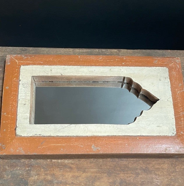 Mirror from India - brown/white