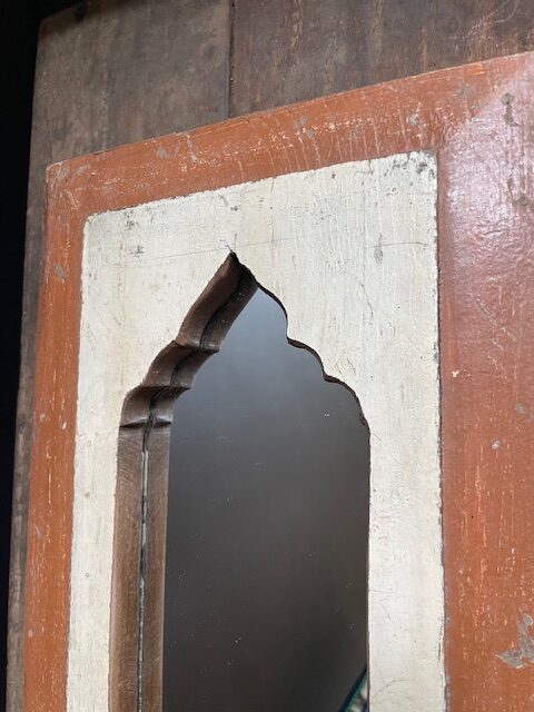 Mirror from India - brown/white