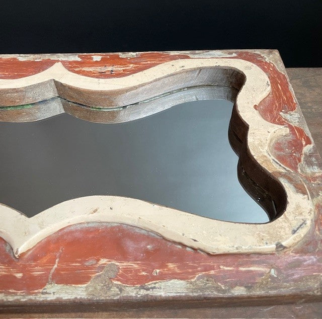 Mirror from India - brown/white
