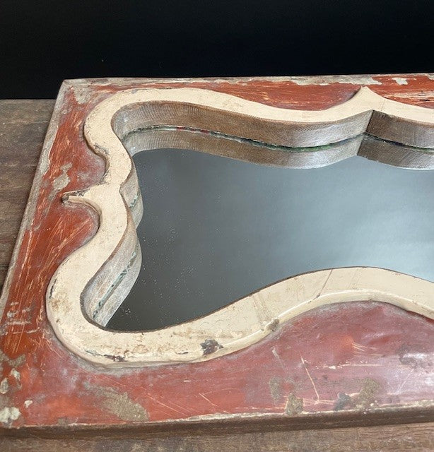 Mirror from India - brown/white