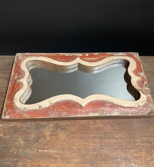 Mirror from India - brown/white