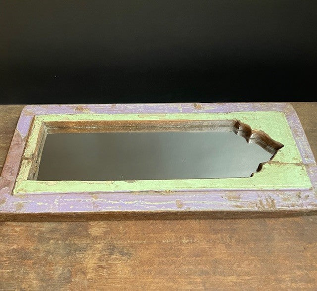 Mirror from India - pink-green