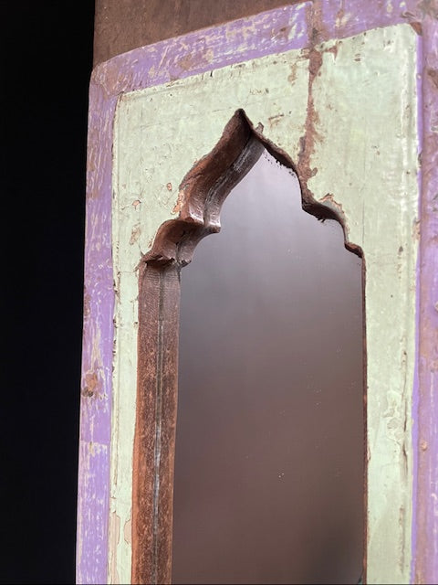 Mirror from India - pink-green