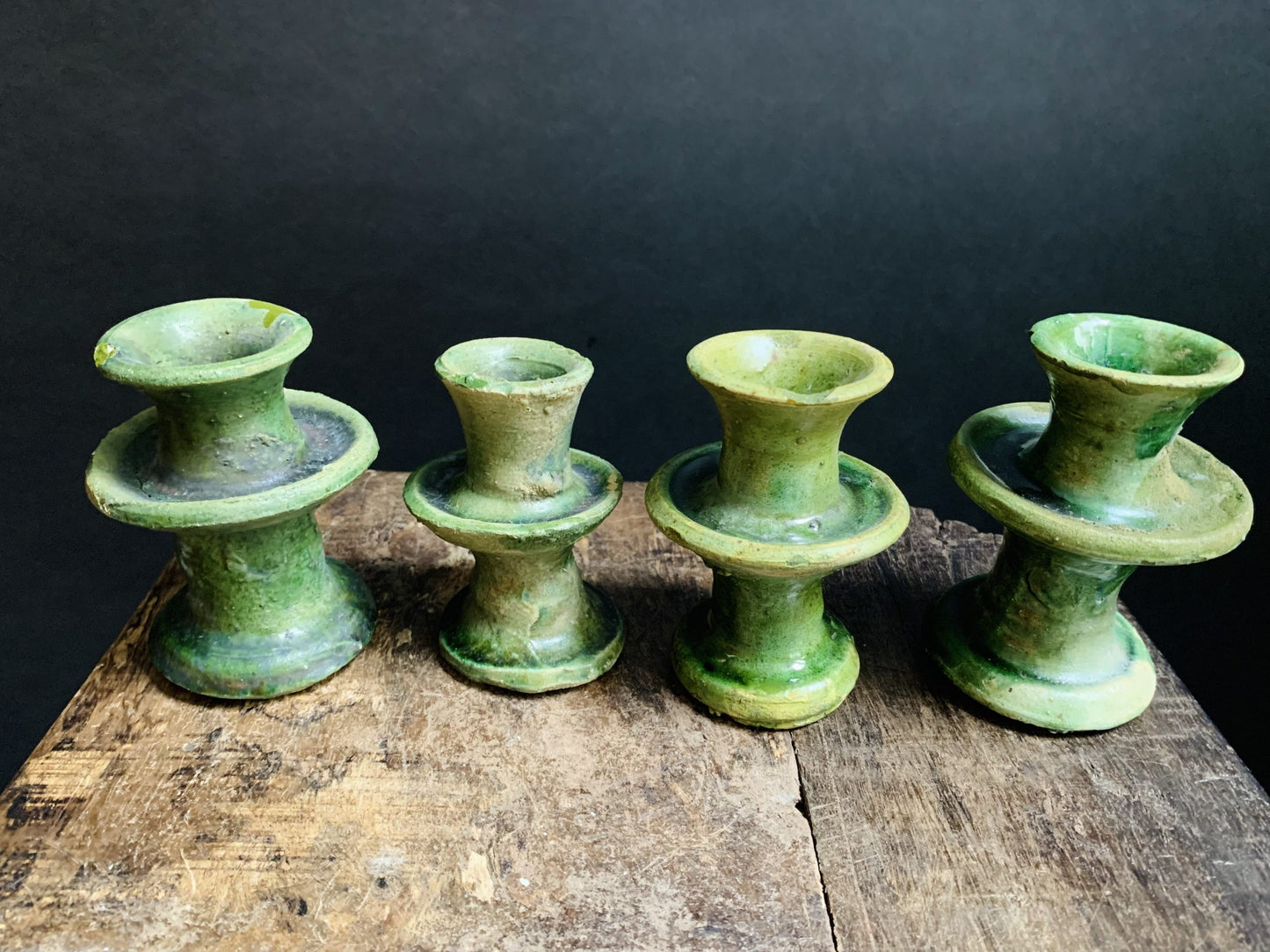 Tamegroute kandelaar uit Marokko groen (10 cm)