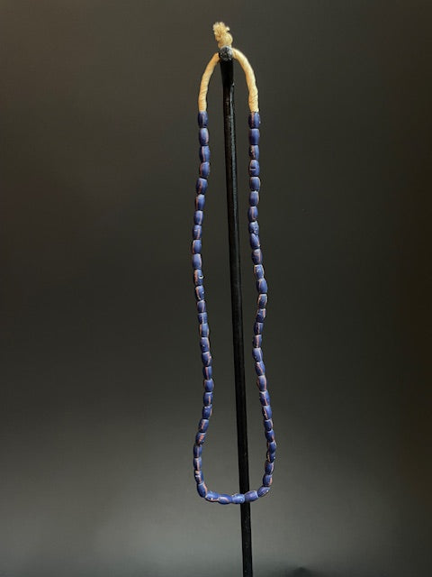 Vintage handelskralen ketting uit Ghana blauw