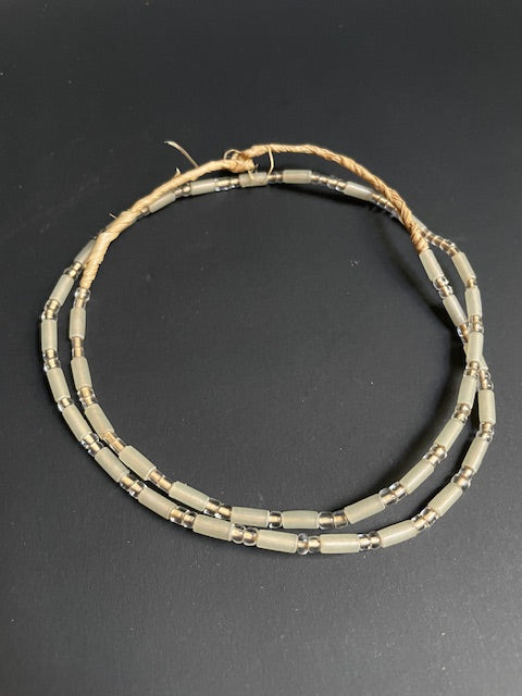 Vintage handelskralen ketting uit Ghana transparant
