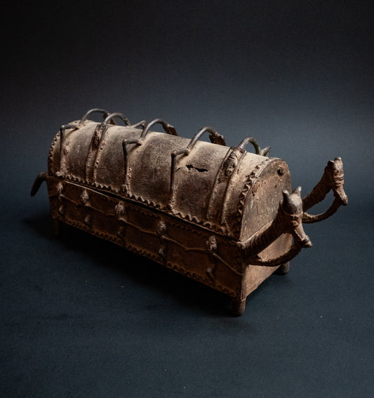 Bronzen Dogon box uit Mali