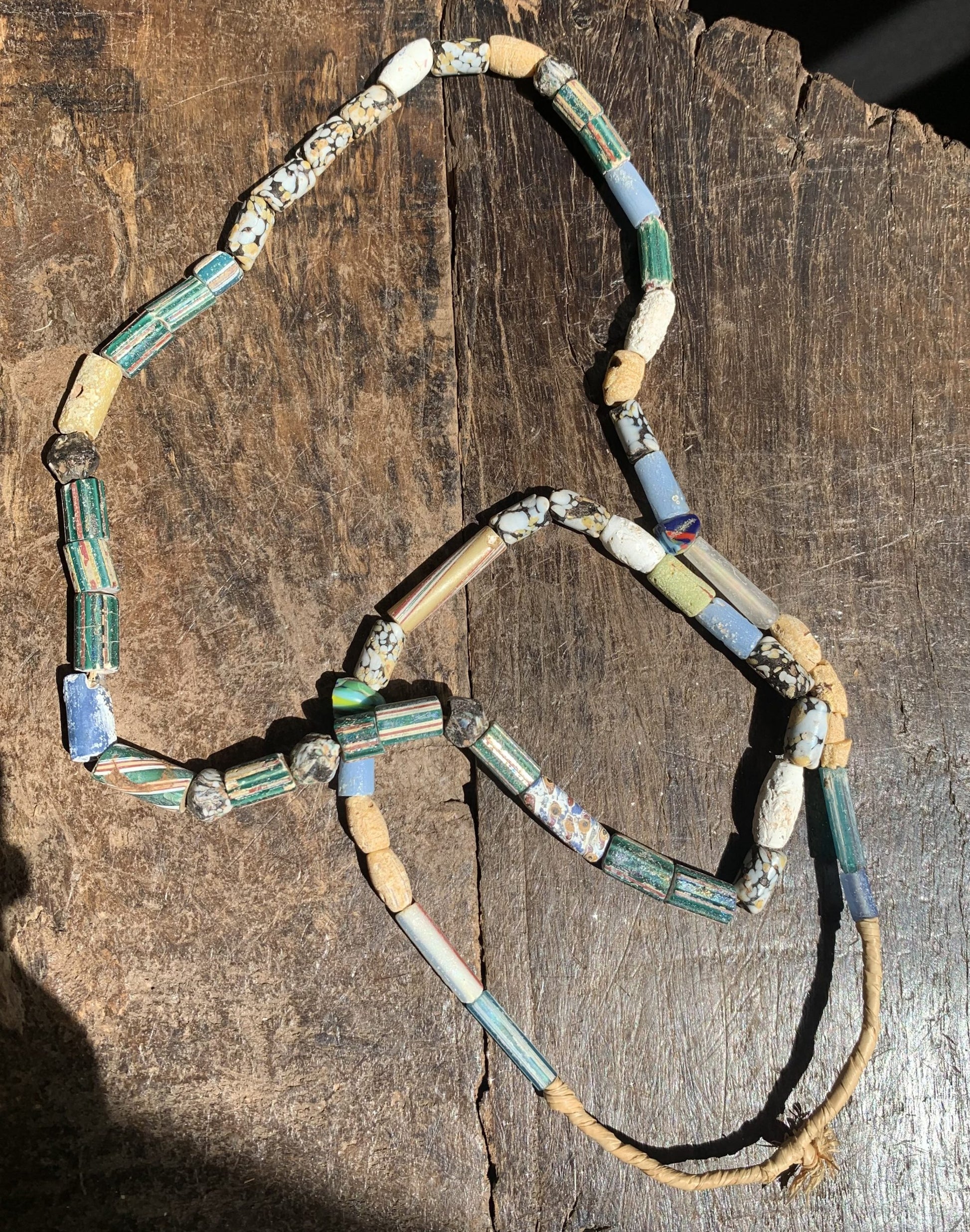 Vintage handelskralen ketting uit Ghana multicolor - Rootz Gallery