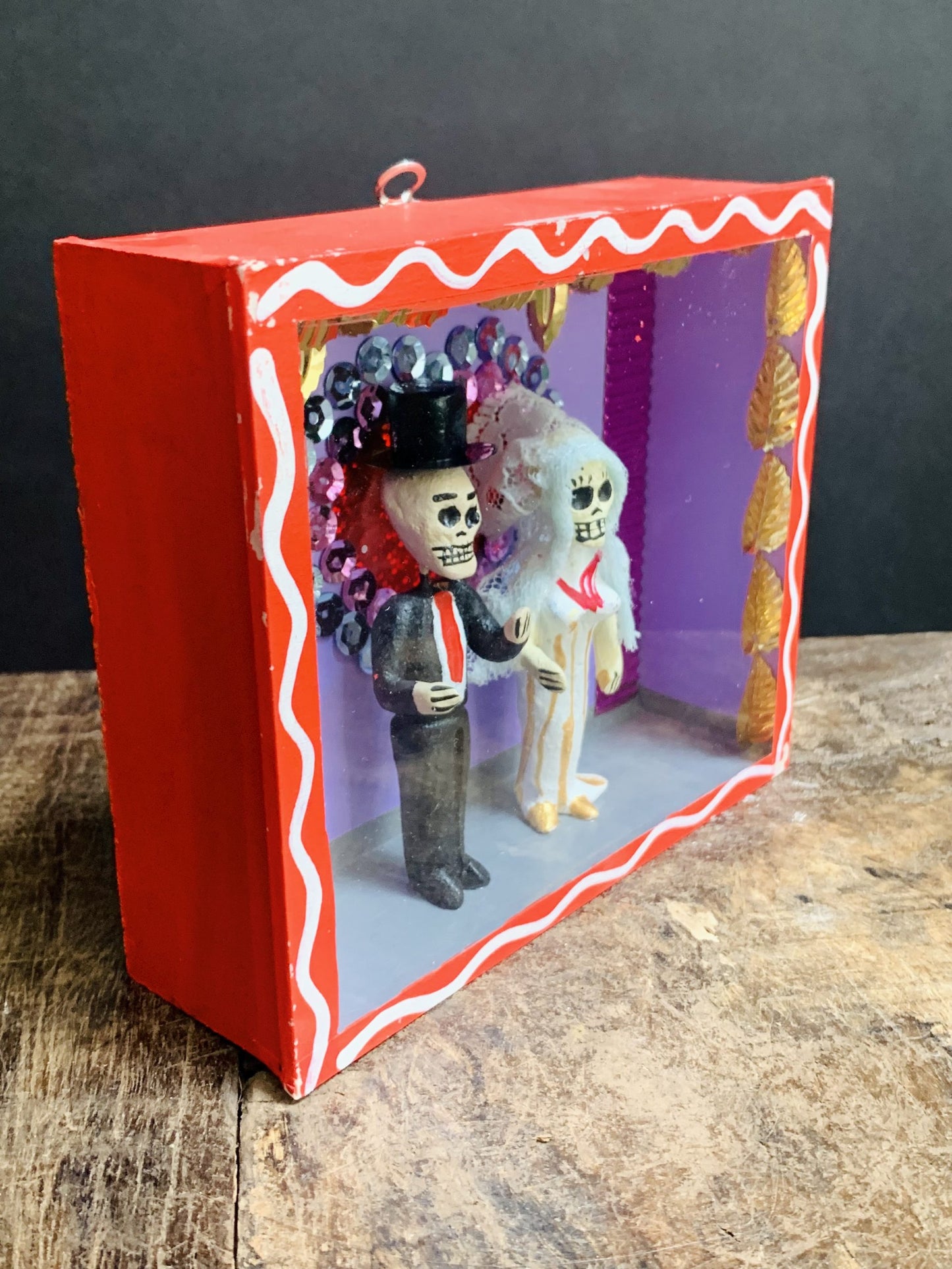 Diorama Dag van de Doden uit Mexico (bruiloft)