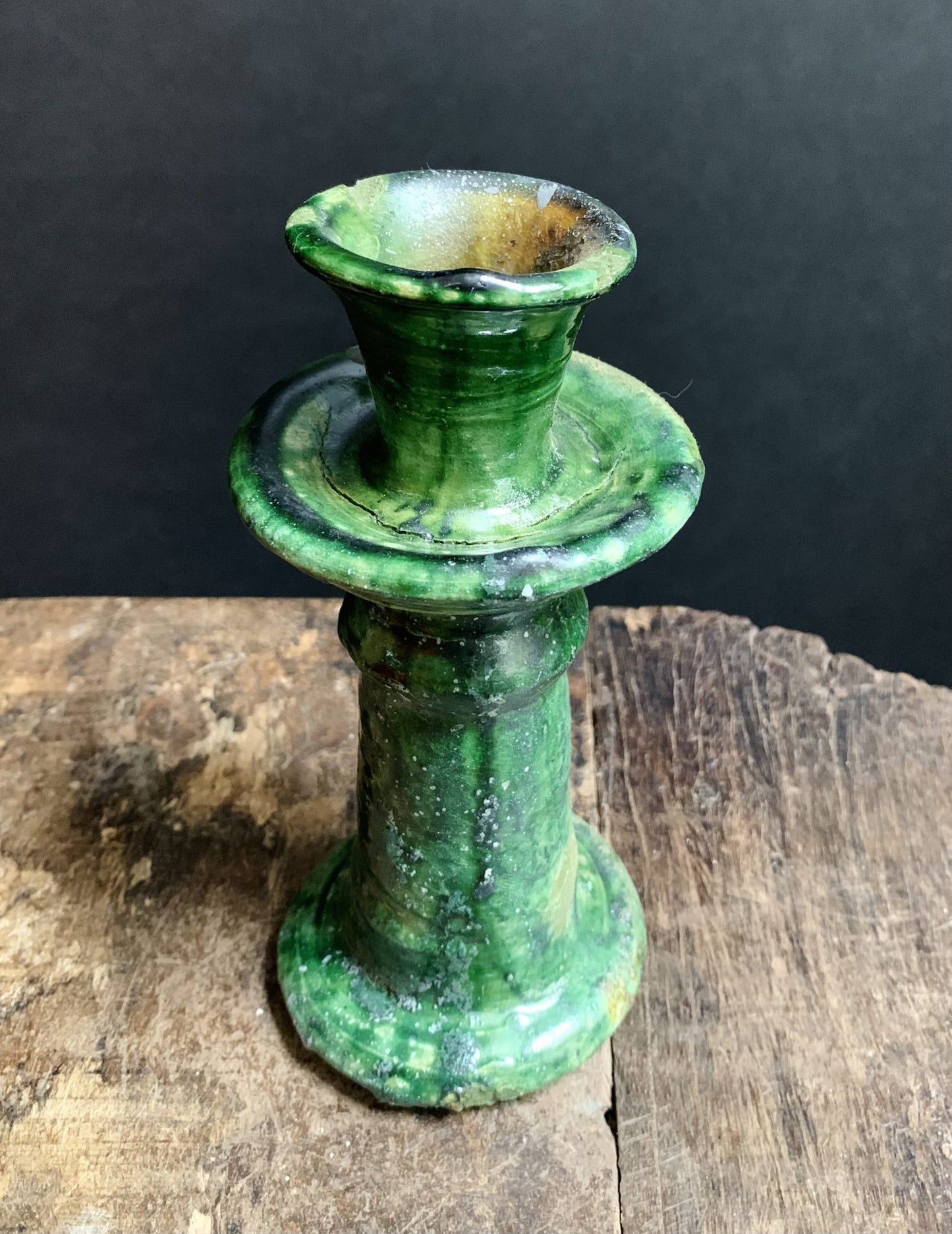 Bougeoir Tamegroute du Maroc vert (17 cm)