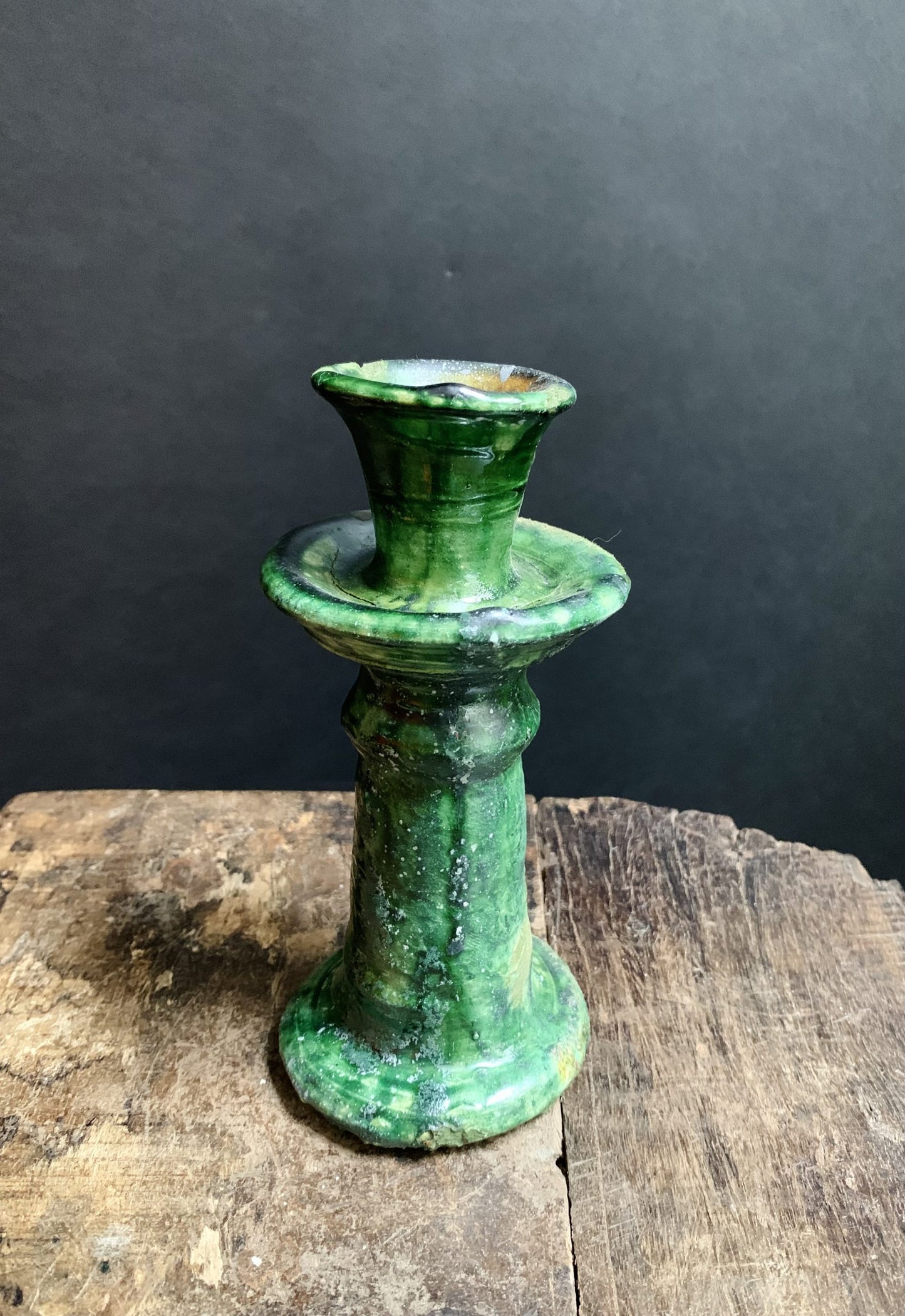 Bougeoir Tamegroute du Maroc vert (17 cm)