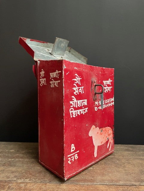 Large Nandi donation box from India