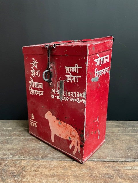 Large Nandi donation box from India