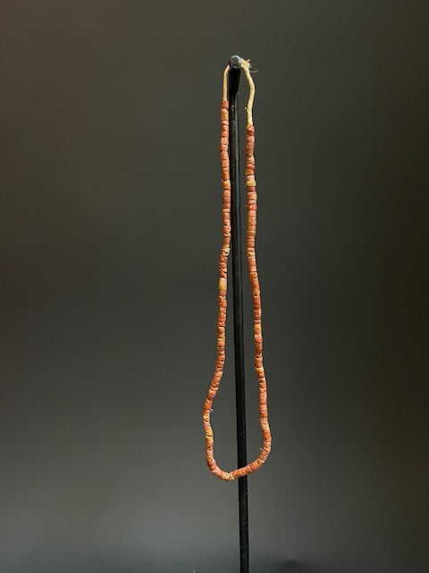 Vintage handelskralen ketting uit Ghana rood