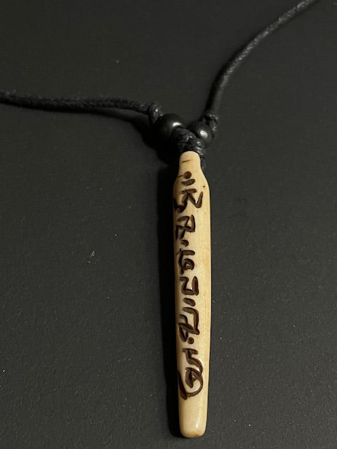 Amulet necklace made of yak bone from Nepal