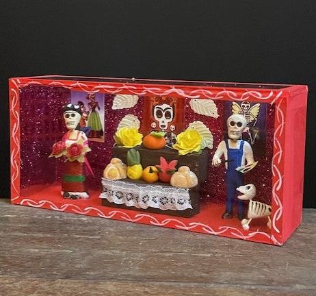 Diorama Dag van de Doden uit Mexico - Ofrenda Frida Kahlo