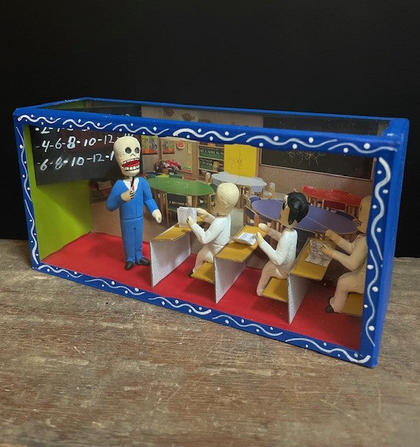 Diorama Dag van de Doden uit Mexico - Schoolklas