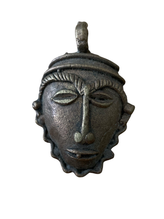 Oud Ashanti goudgewicht uit Ghana - masker
