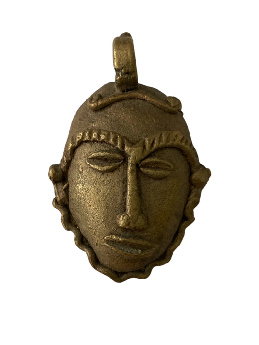 Oud Ashanti goudgewicht uit Ghana - masker