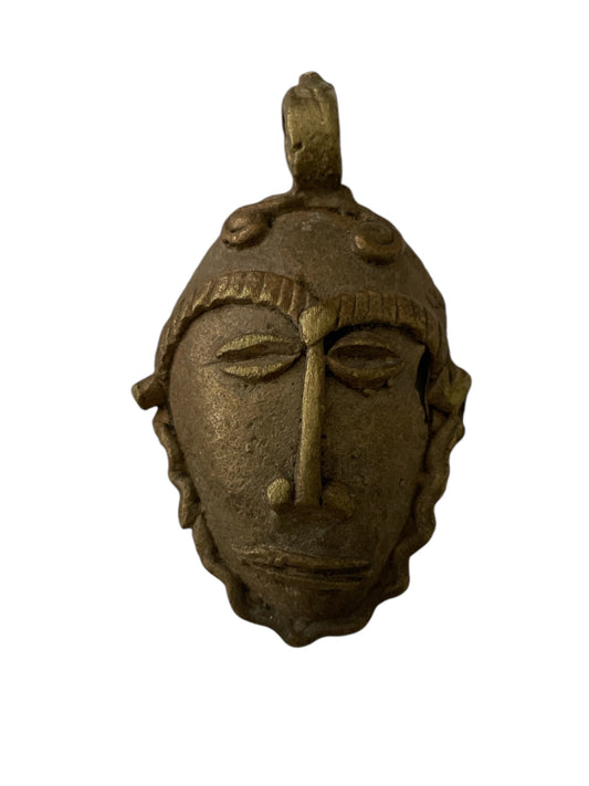 Oud Ashanti goudgewicht uit Ghana - masker