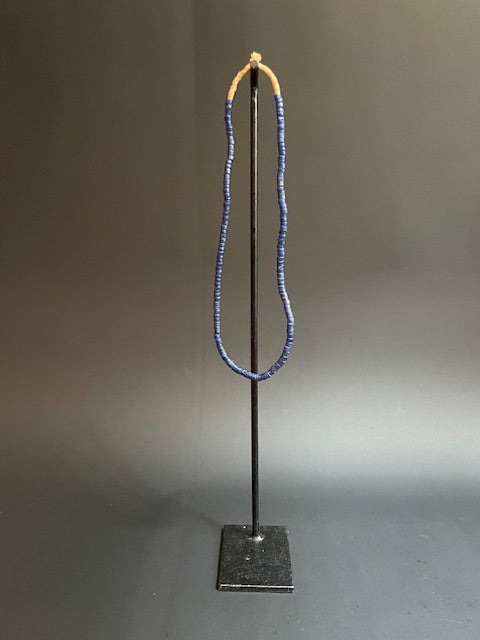 Vintage trade bead necklace from Ghana dark blue