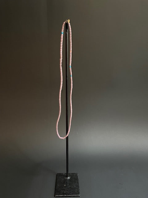 Vintage trade bead necklace from Ghana lilac 