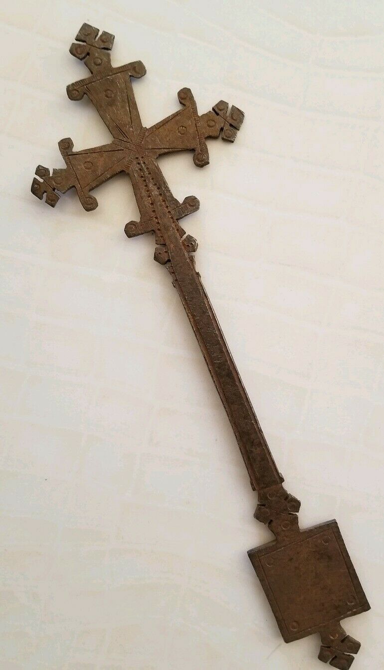 Antiek koptisch handkruis uit Ethiopië - Rootz Gallery