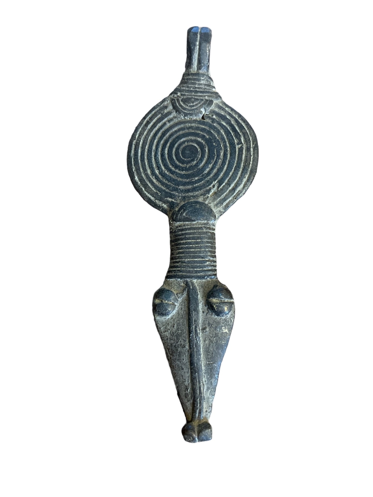 Amulette en bronze des Lobi du Burkina Faso - crocodile
