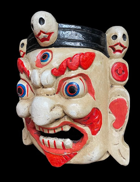 Masque Mahakala - blanc