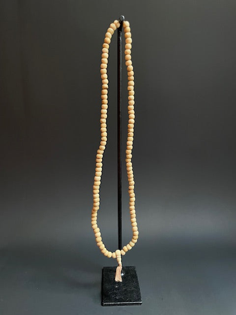 Long mala yak bone from Nepal - beige