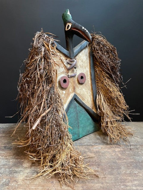 Masque en planches de calao Toussian (Loniake) du Burkina Faso
