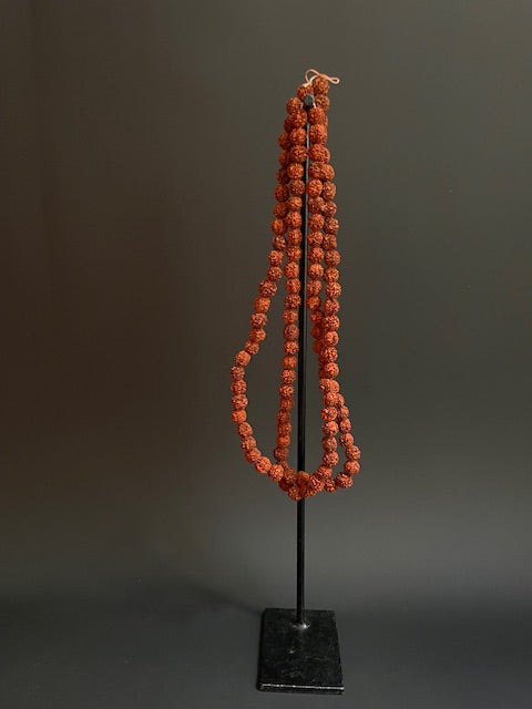 Très long mala rudraksha d'Inde
