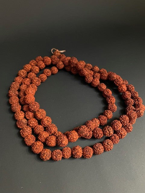 Très long mala rudraksha d'Inde