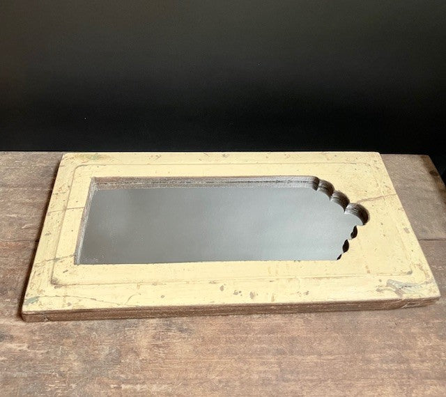 Miroir de temple d'Inde (blanc crème)