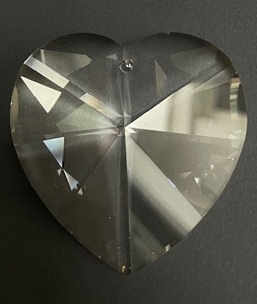 Raamkristal hart transparant