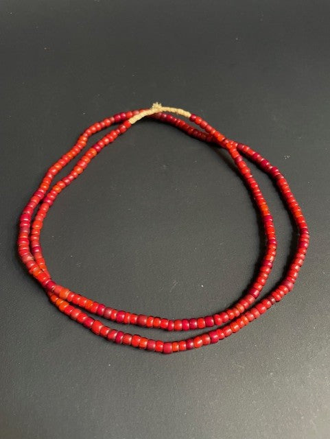 Vintage trade bead necklace from Ghana red