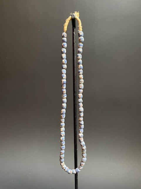 Vintage tradebeads necklace from Ghana blue