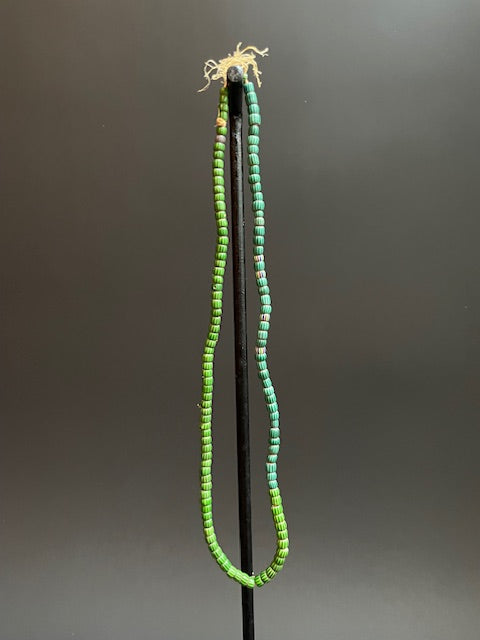 Vintage tradebeads necklace from Ghana green